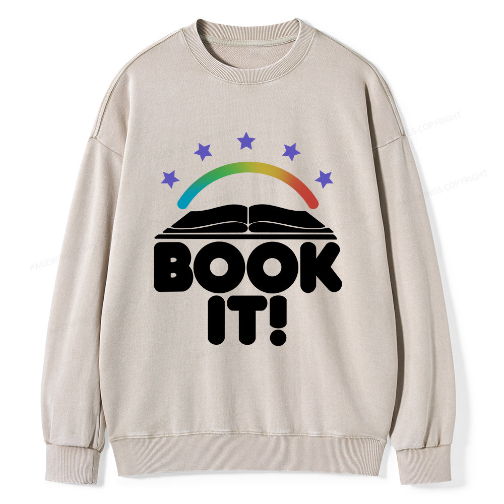 Pagewings Book It Unisex Washed Sweatshirt