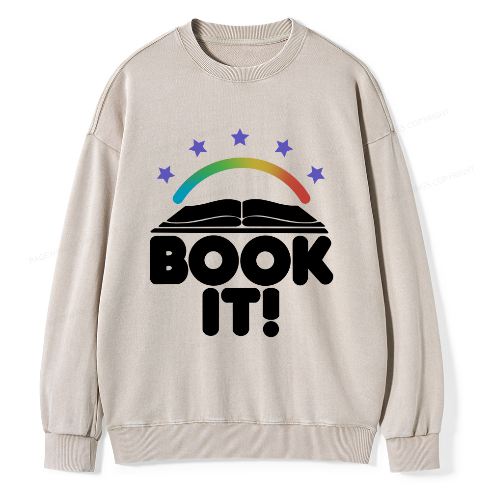 Pagewings Book It Unisex Washed Sweatshirt
