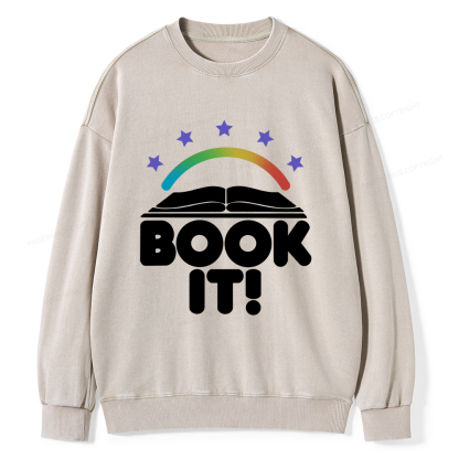Pagewings Book It Unisex Washed Sweatshirt