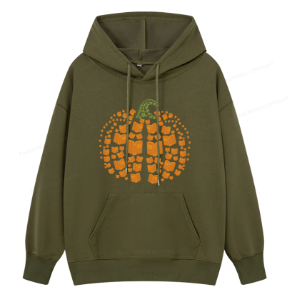 Pagewings Thanksgiving Book Pumpkin Unisex Classic Hoodie