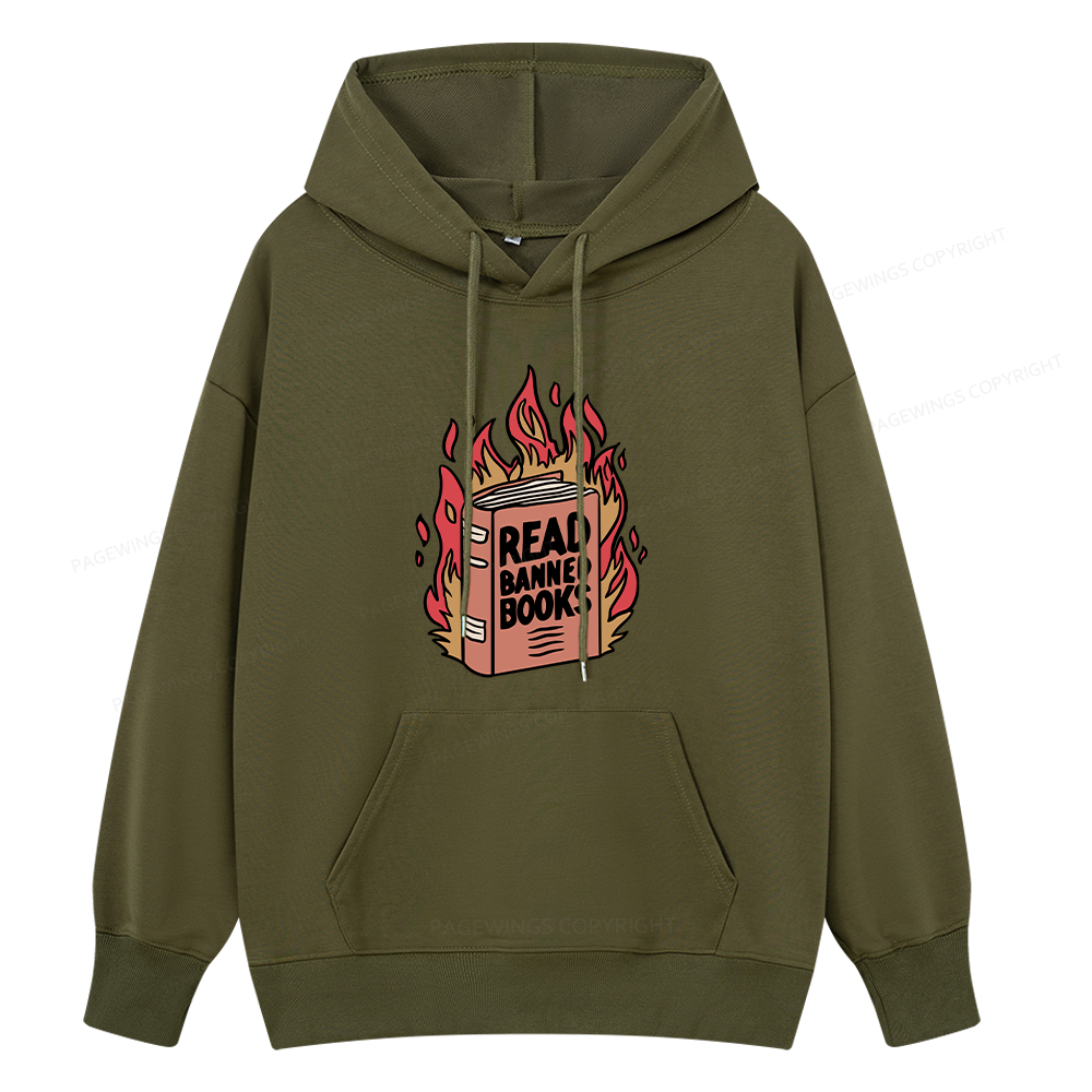Pagewings Read Banned Books  Unisex Classic Hoodie