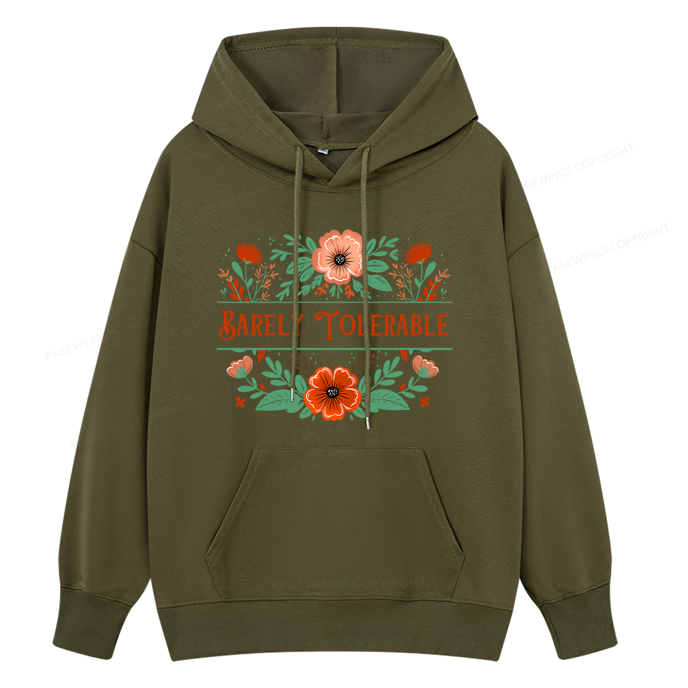 Pagewings Barely Tolerable Book Lover Bookish Unisex Classic Hoodie