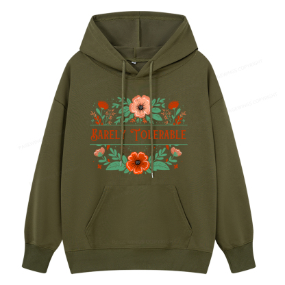 Pagewings Barely Tolerable Book Lover Bookish Unisex Classic Hoodie