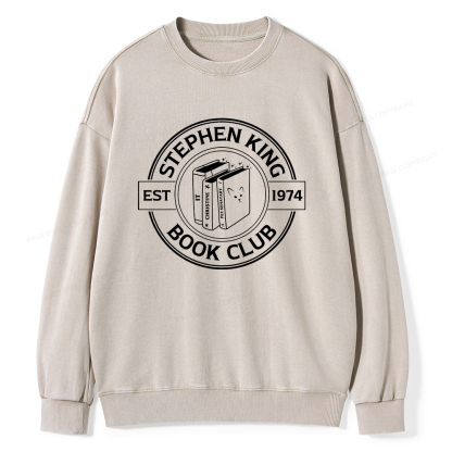 Pagewings Stephen King Book Club Unisex Washed Sweatshirt