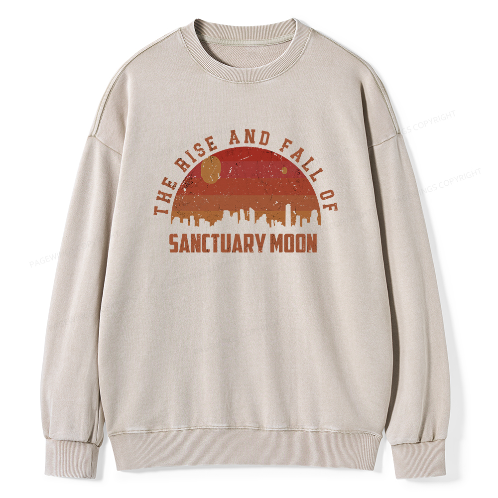 Pagewings Sanctuary Moon Vintage Unisex Washed Sweatshirt