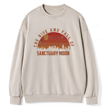 Pagewings Sanctuary Moon Vintage Unisex Washed Sweatshirt