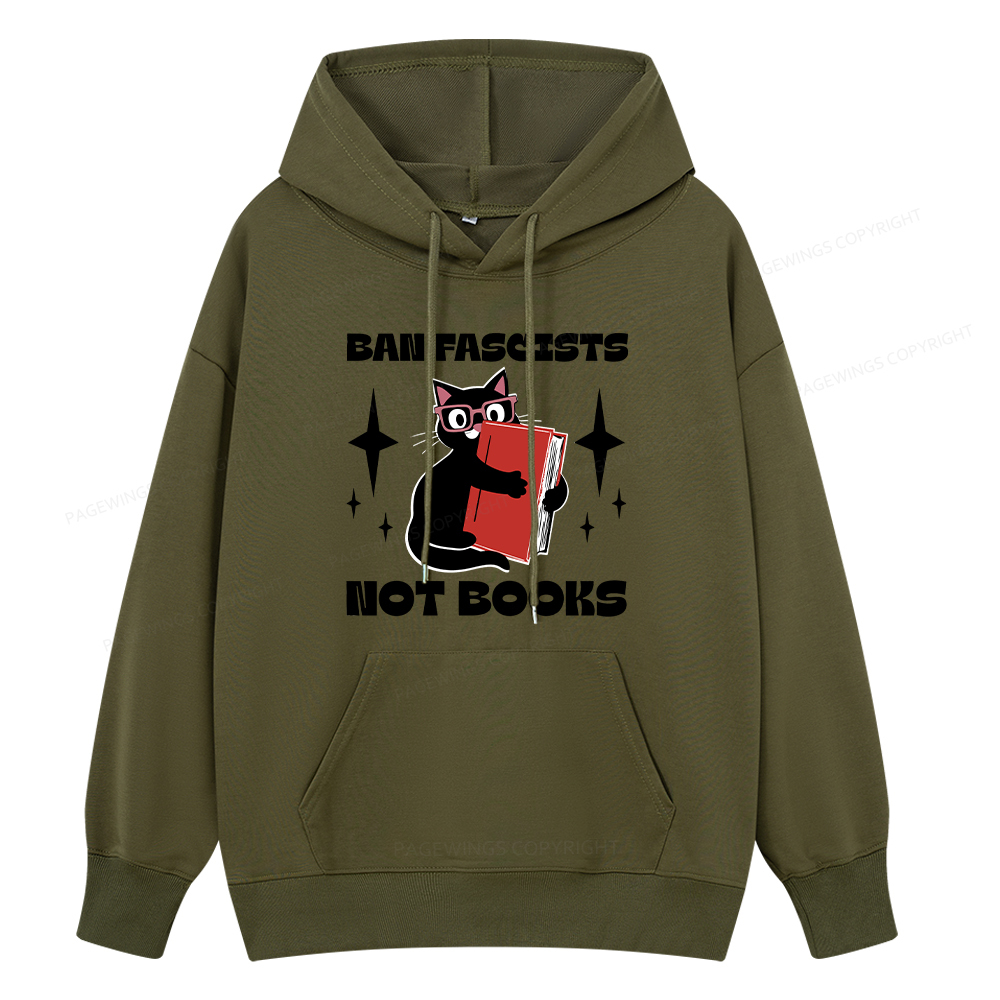 Pagewings Ban Fascists Not Books Unisex Classic Hoodie