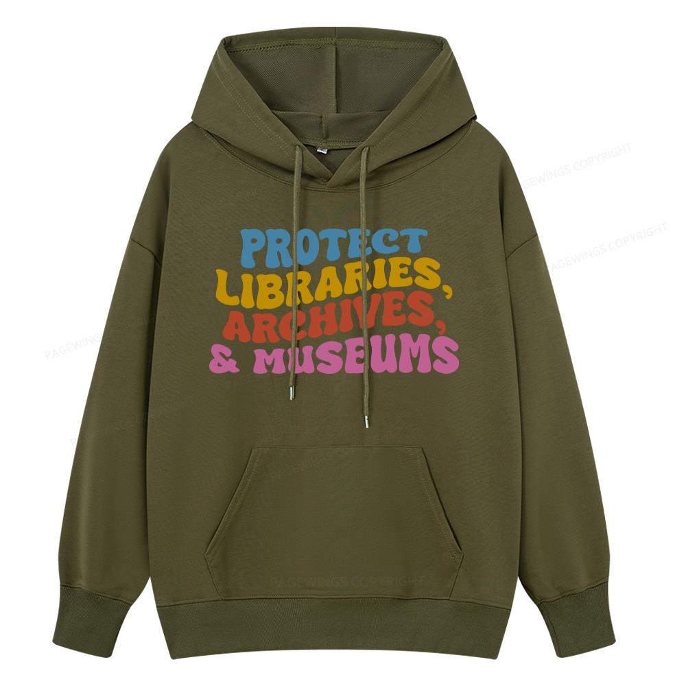Pagewings Protect Libraries Archives And Museums Unisex Classic Hoodie