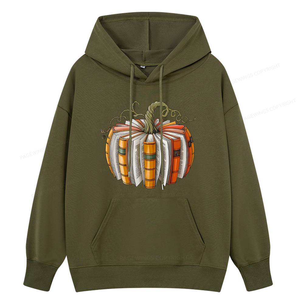 Pagewings Fall Book Pumpkin Unisex Classic Hoodie