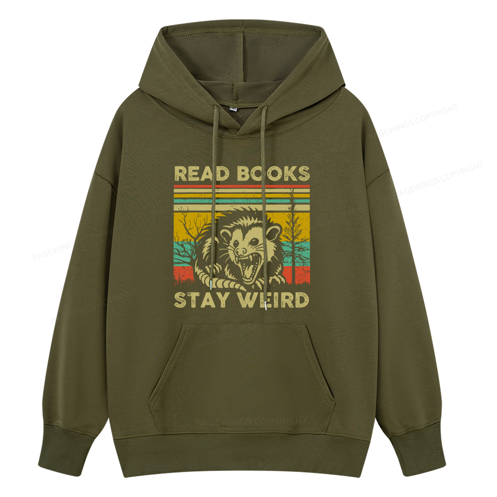 Pagewings Read Books Stay Weird Unisex Classic Hoodie