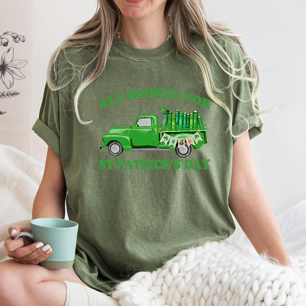 Pagewings All  Booked For St.patrick.s Day Unisex Washed T-shirt
