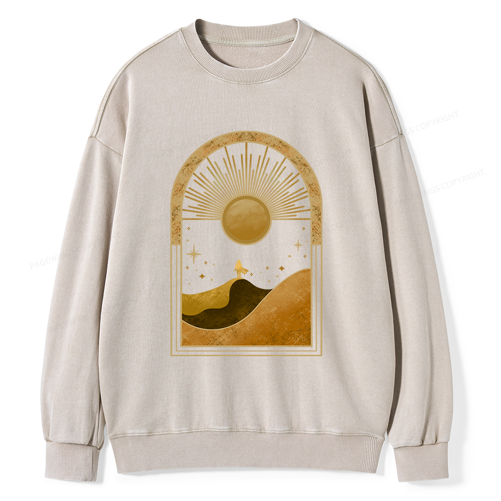 Pagewings Sci-Fi Lover Unisex Washed Sweatshirt