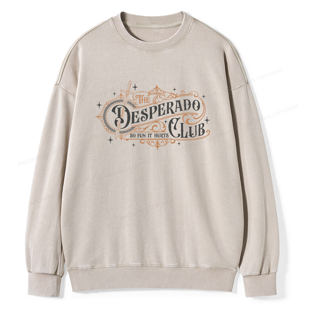 Pagewings The Desperado Club Unisex Washed Sweatshirt