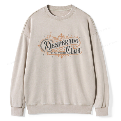 Pagewings The Desperado Club Unisex Washed Sweatshirt