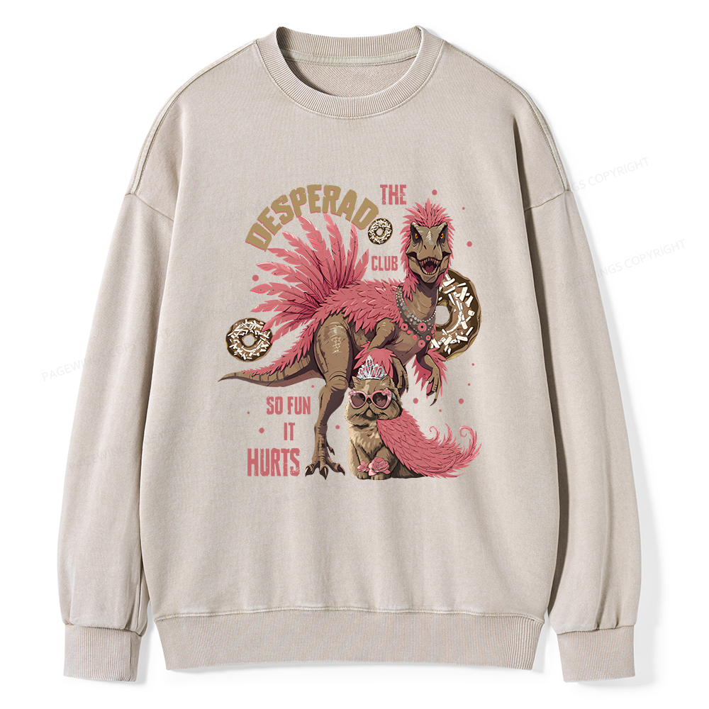 Pagewings Desperado Club Vintage Unisex Washed Sweatshirt