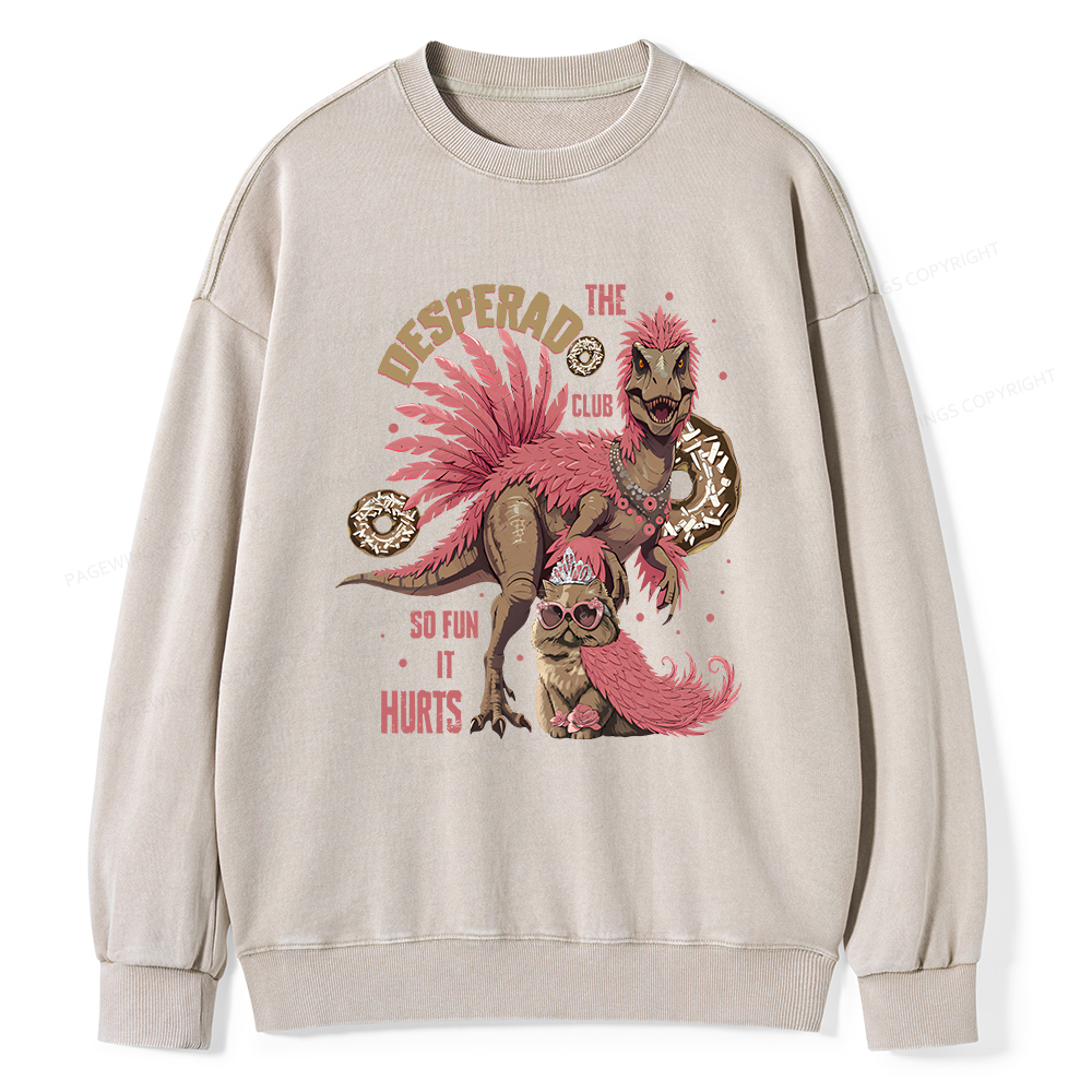 Pagewings Desperado Club Vintage Unisex Washed Sweatshirt