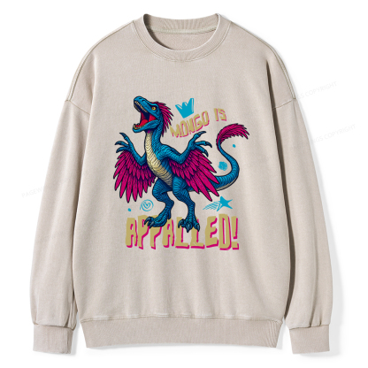 Pagewings Mongo is Appalled Unisex Washed Sweatshirt