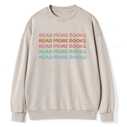 Pagewings Read More Books Unisex Washed Sweatshirt