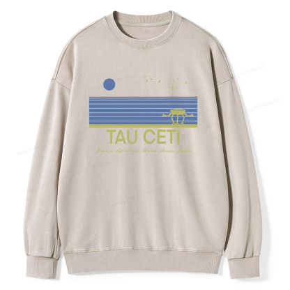 Pagewings Tau Ceti Unisex Washed Sweatshirt