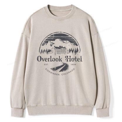 Pagewings Overlook Hotel Unisex Washed Sweatshirt