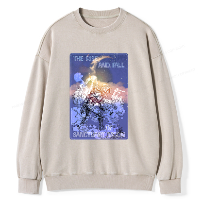 Pagewings The Rise And Fall of Sanctuary Moon Unisex Washed Sweatshirt
