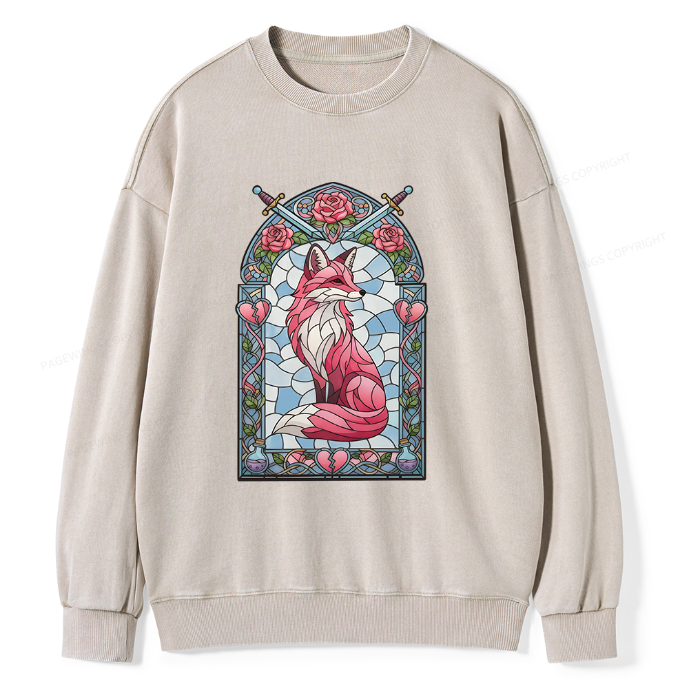Pagewings Evangeline Fox Unisex Washed Sweatshirt