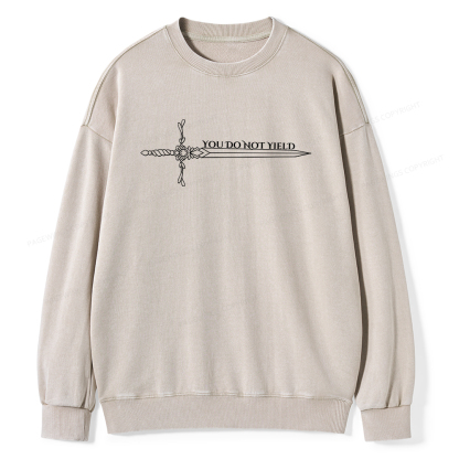 Pagewings You Do Not Yield Unisex Washed Sweatshirt