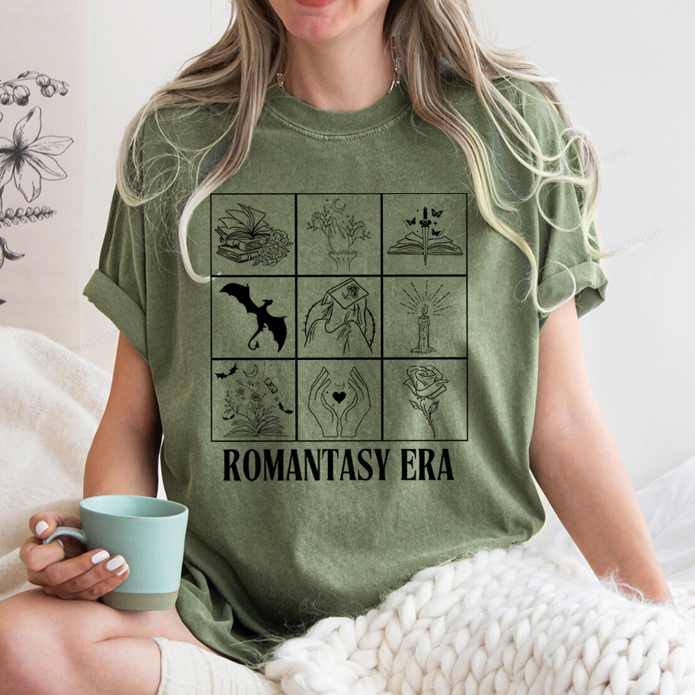Pagewings Romantasy Era Book Shirt Comfort Colors t-shirt Unisex Washed T-shirt