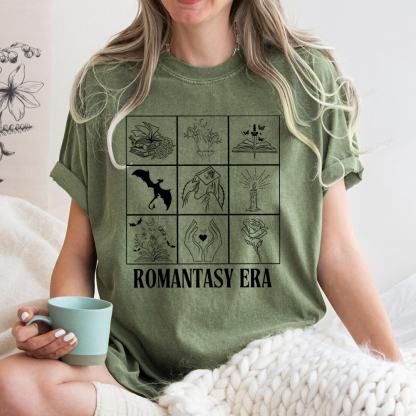 Pagewings Romantasy Era Book Shirt Comfort Colors t-shirt Unisex Washed T-shirt