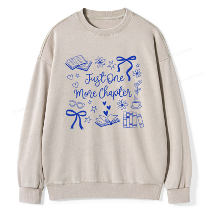 Pagewings Just one More Chapter Unisex Washed Sweatshirt