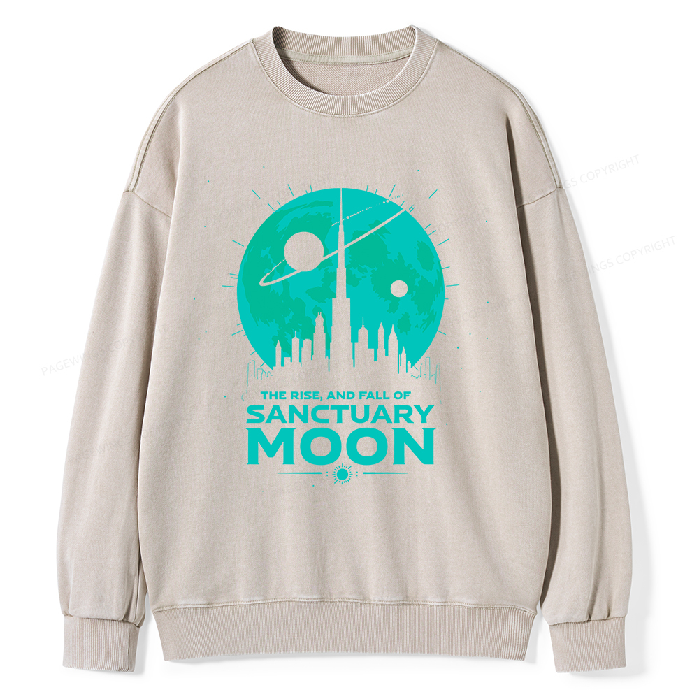 Pagewings Sanctuary Moon Unisex Washed Sweatshirt
