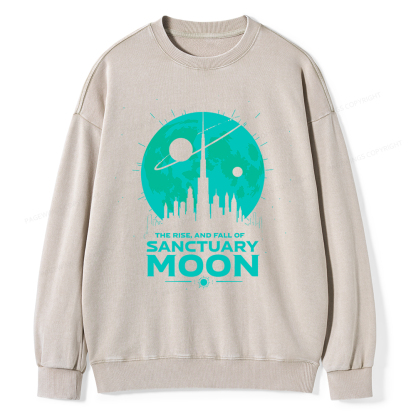 Pagewings Sanctuary Moon Unisex Washed Sweatshirt