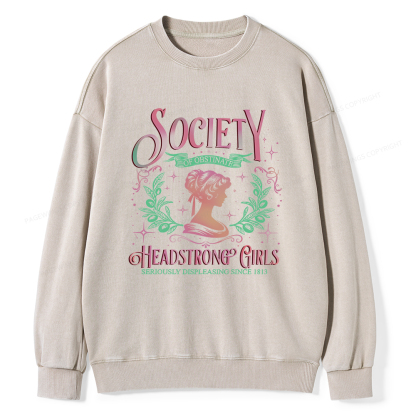 Pagewings Society Of Obstinate Headstrong Girls Jane Unisex Washed Sweatshirt