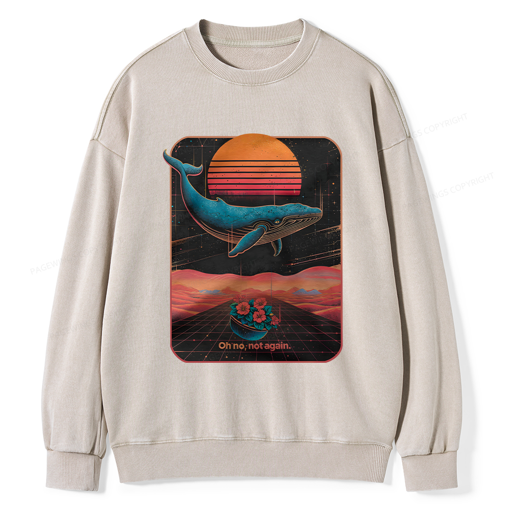 Pagewings Oh No Not Again Unisex Washed Sweatshirt