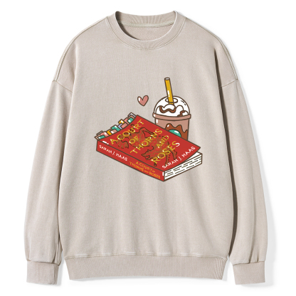 Pagewings A Court of Thorns and Roses Bookish  Unisex Washed Sweatshirt