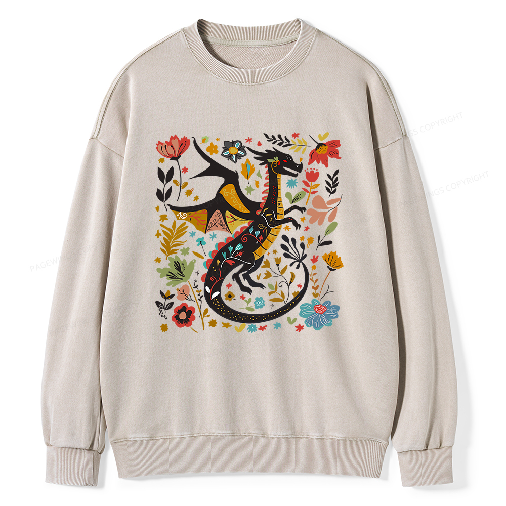 Pagewings Fantasy Reader Unisex Washed Sweatshirt