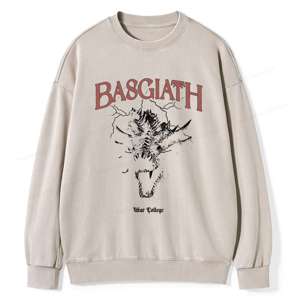 Pagewings Basgiath war college Unisex Washed Sweatshirt