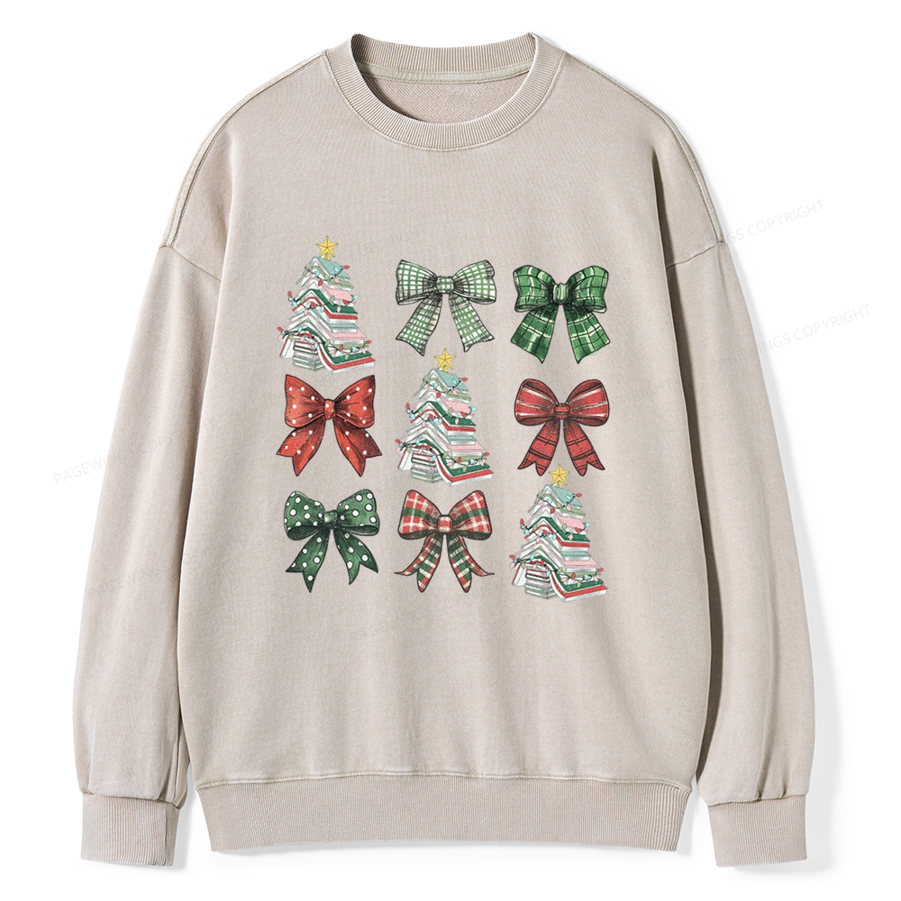 Pagewings Booked for Christmas Unisex Washed Sweatshirt
