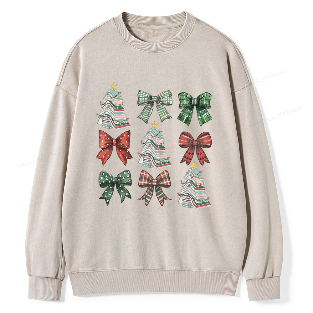 Pagewings Booked for Christmas Unisex Washed Sweatshirt