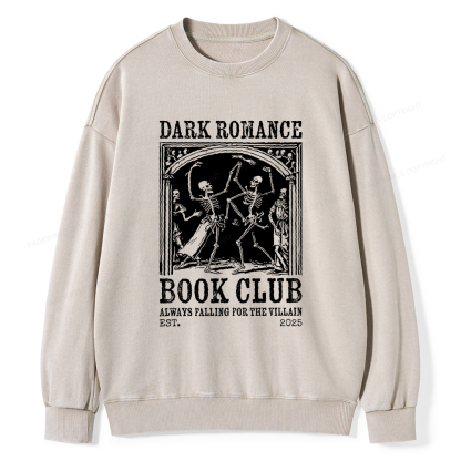 Pagewings Dark Romance Book Club Unisex Washed Sweatshirt