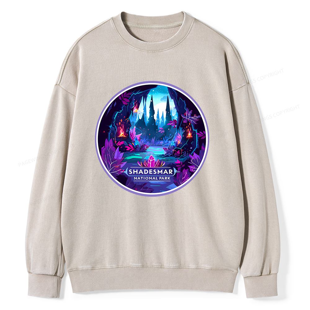 Pagewings Shadesmar National Park Unisex Washed Sweatshirt