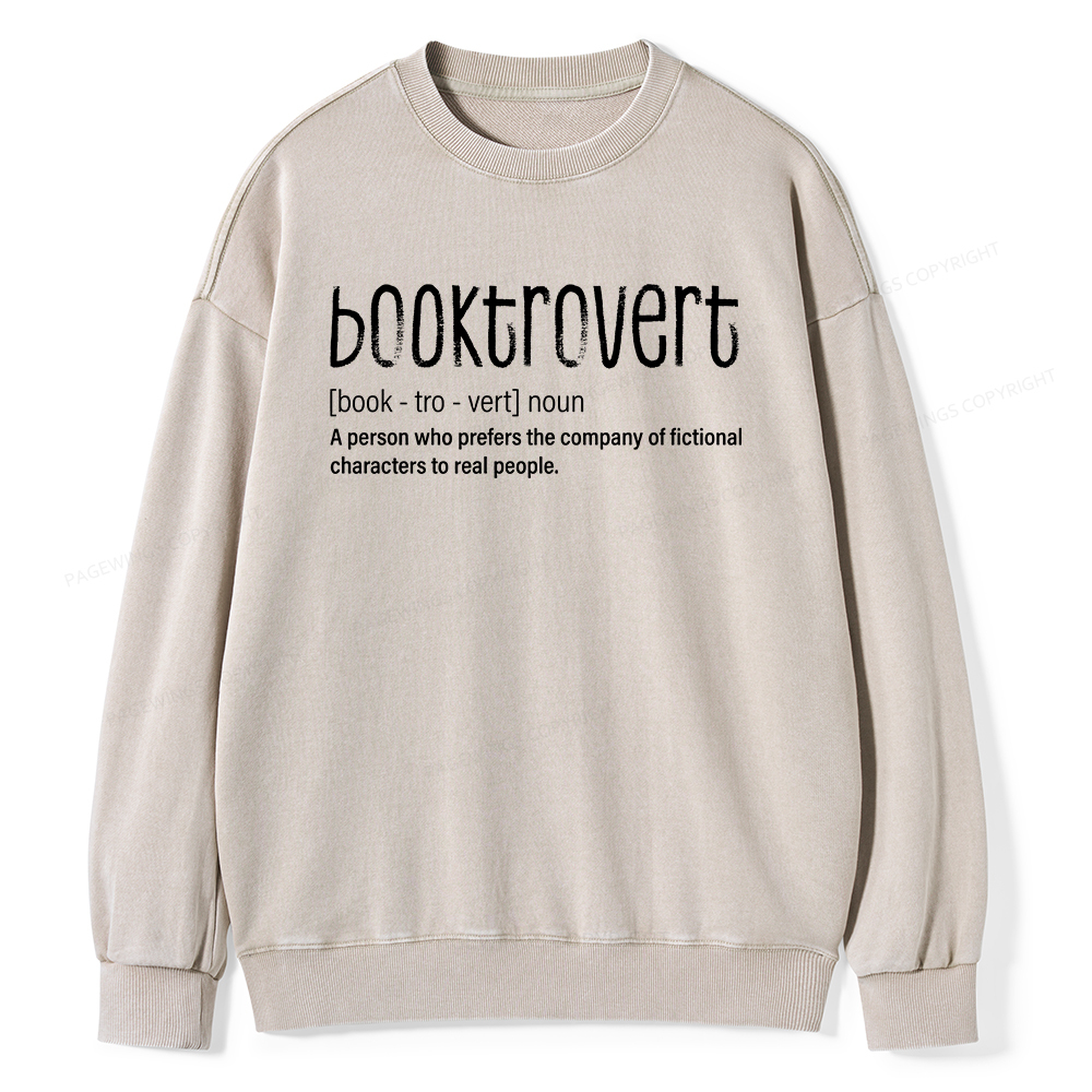 Pagewings Booktrovert Unisex Washed Sweatshirt