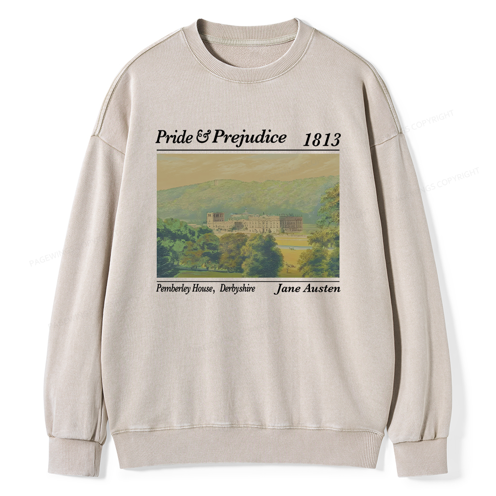 Pagewings Pemberley House Unisex Washed Sweatshirt