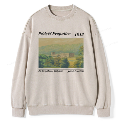 Pagewings Pemberley House Unisex Washed Sweatshirt