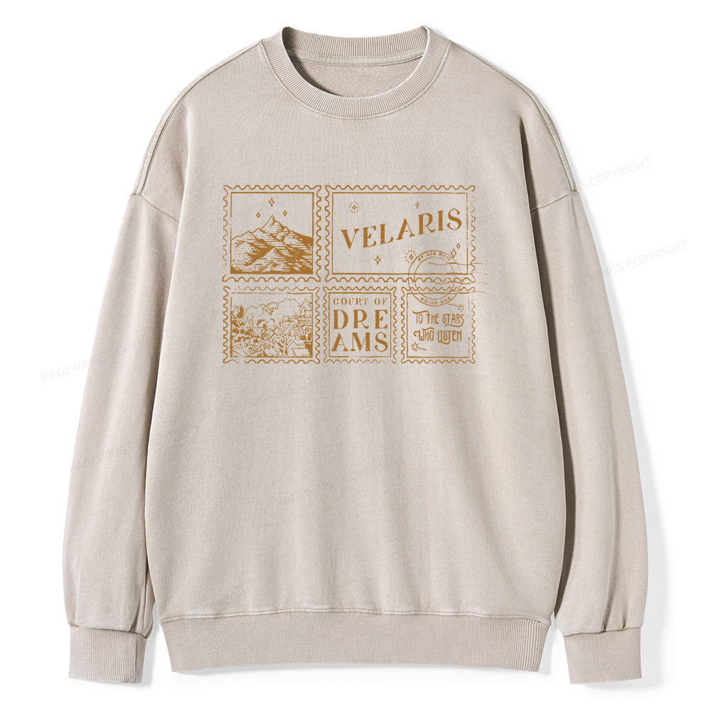 Pagewings Velaris Acotar Unisex Washed Sweatshirt