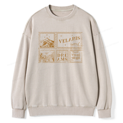 Pagewings Velaris Acotar Unisex Washed Sweatshirt
