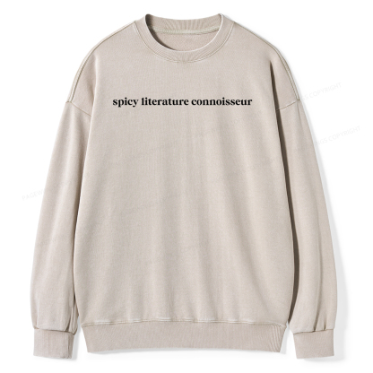 Pagewings Spicy Literature Connoisseur Unisex Washed Sweatshirt