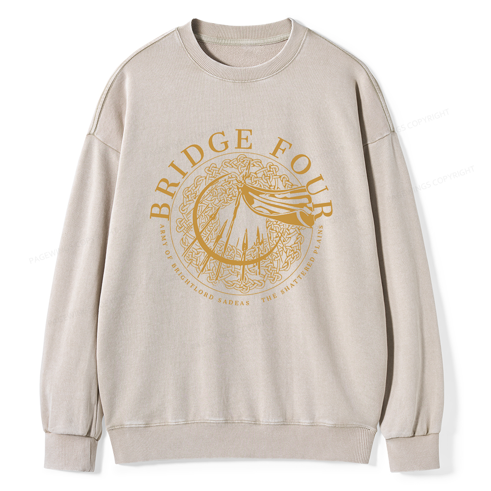 Pagewings Bridge Four Unisex Washed Sweatshirt
