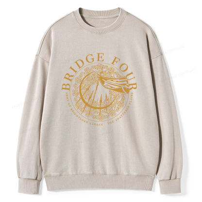Pagewings Bridge Four Unisex Washed Sweatshirt