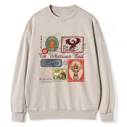 Pagewings Book Lover Stamps Unisex Washed Sweatshirt